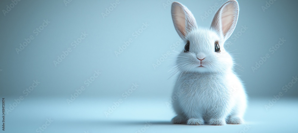 Adorable white rabbit in a soft minimalist setting for promotional designs,愛らしい白いウサギが柔らかなミニマルスタイルでデザインされたプロモーション向けビジュアル.Generative AI Adorable white rabbit in a soft minimalist setting for promotional designs,愛らしい白いウサギが柔らかなミニマルスタイルでデザインされたプロモーション向けビジュアル.Generative AI