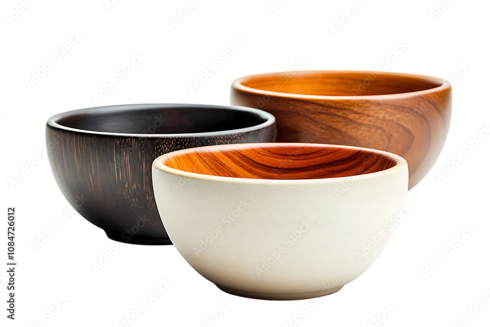 Set of bowl isolated png on a transparent background Set of bowl isolated png on a transparent background