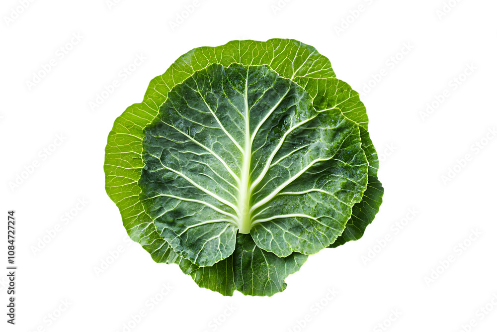 Cabbage leaf isolated png on a transparent background Cabbage leaf isolated png on a transparent background