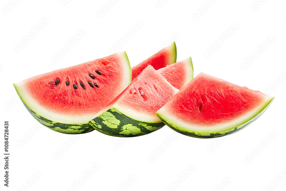 Sliced fresh watermelon isolated on a white background Sliced fresh watermelon isolated on a white background