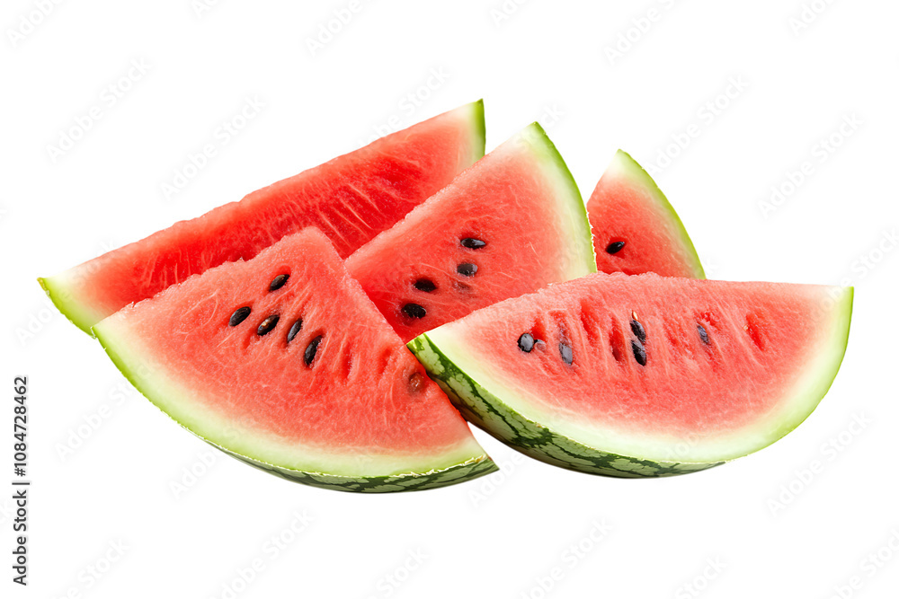 Sliced fresh watermelon isolated on a white background Sliced fresh watermelon isolated on a white background
