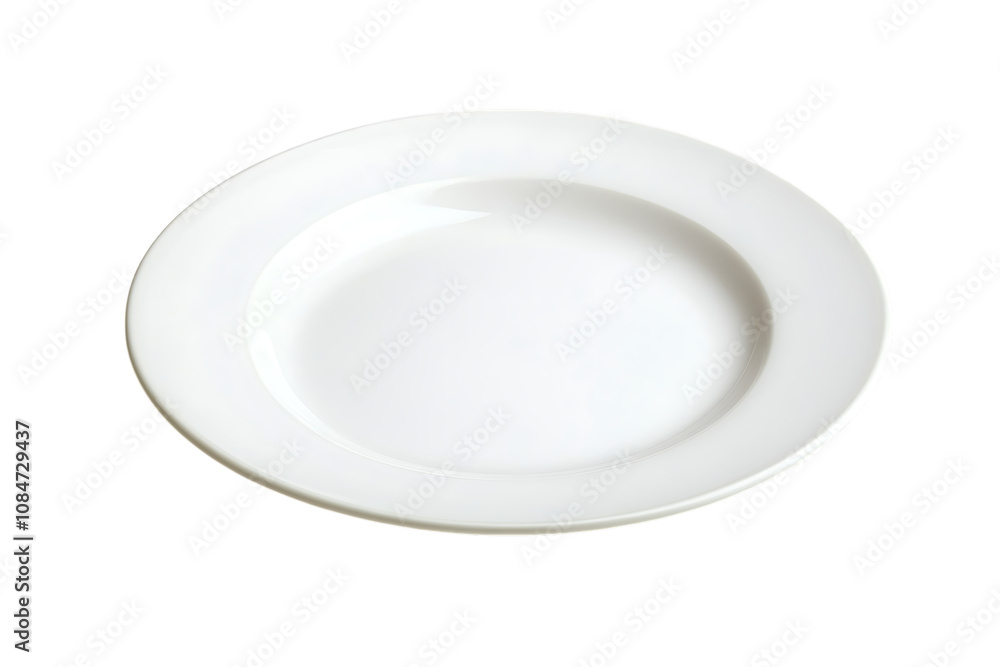 White plate isolated on a white background White plate isolated on a white background