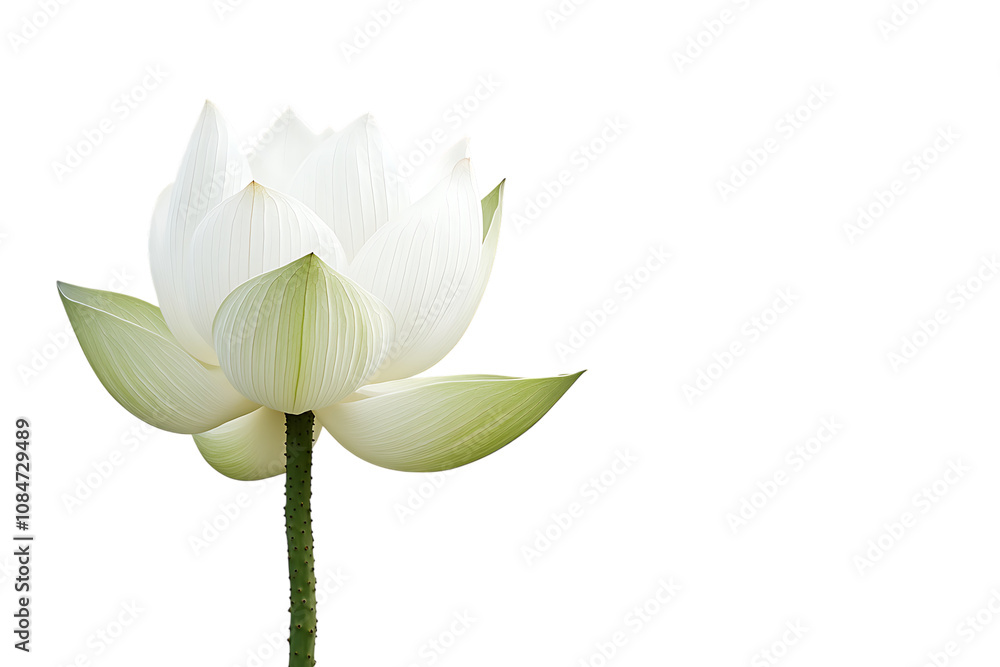 Fototapeta premium Lotus flower isolated on a white background