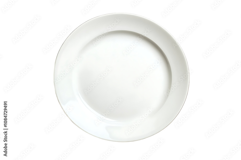 White plate isolated on a white background White plate isolated on a white background