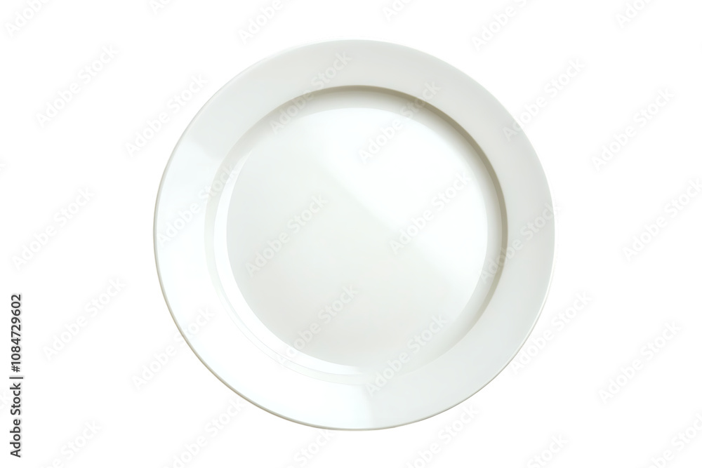 White plate isolated on a white background White plate isolated on a white background
