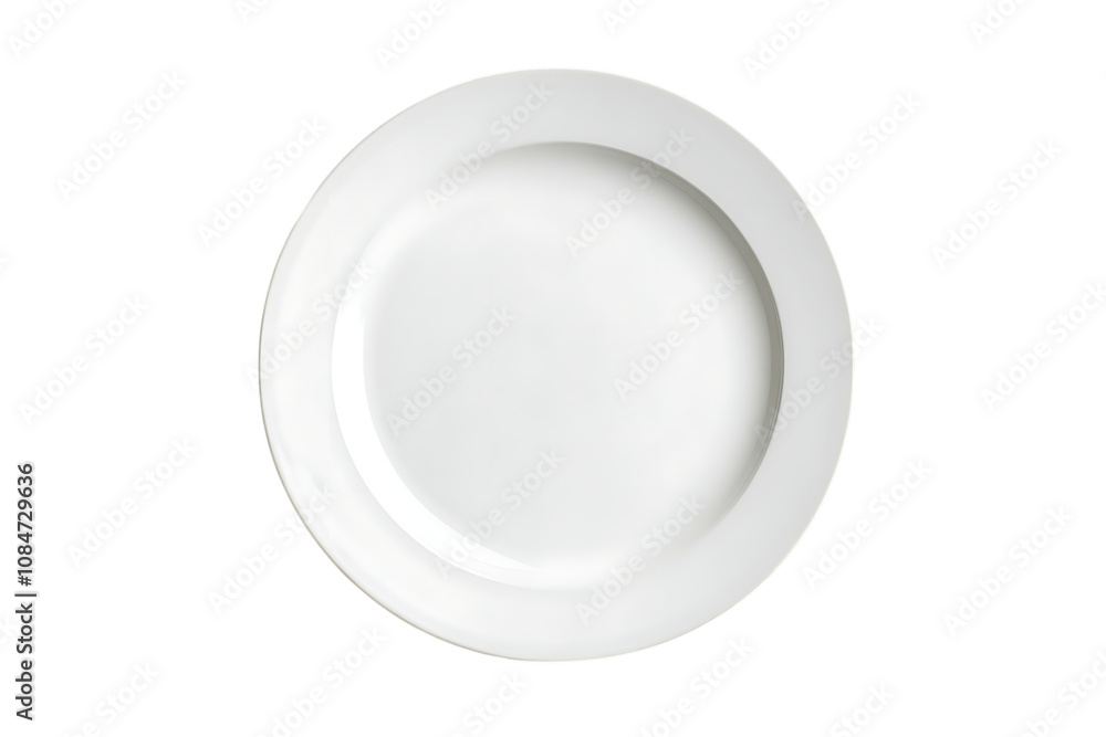 White plate isolated on a white background White plate isolated on a white background