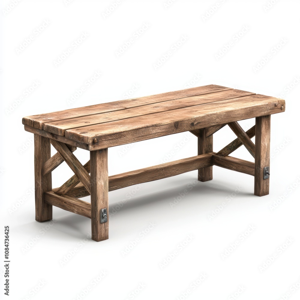 A rustic wooden table with a sturdy design, perfect for outdoor settings or casual dining areas, This image can be used in home decor, furniture catalogs, or lifestyle articles, A rustic wooden table with a sturdy design, perfect for outdoor settings or casual dining areas, This image can be used in home decor, furniture catalogs, or lifestyle articles,