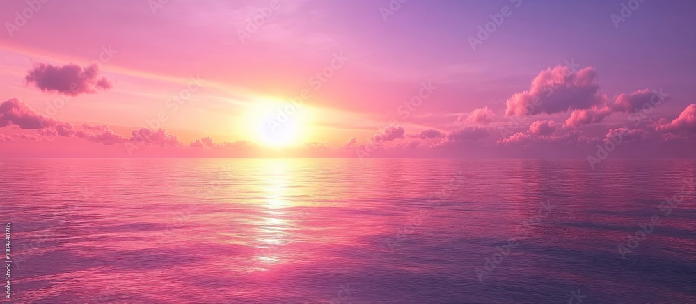 A serene sunset over calm waters, creating a tranquil and picturesque atmosphere. A serene sunset over calm waters, creating a tranquil and picturesque atmosphere.