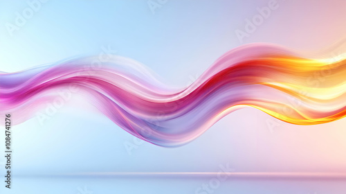 Abstract Background with Pink and Orange Flowing Lines