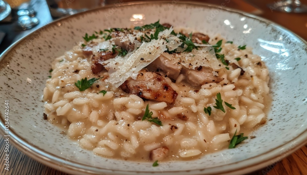 Delicious Creamy Chicken Risotto Recipe, Restaurant Dish