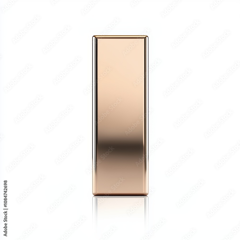 A sleek, modern metallic bar stands upright against a clean, white background, reflecting light elegantly, This versatile image can be used for branding, product showcases, or design inspiration, A sleek, modern metallic bar stands upright against a clean, white background, reflecting light elegantly, This versatile image can be used for branding, product showcases, or design inspiration,