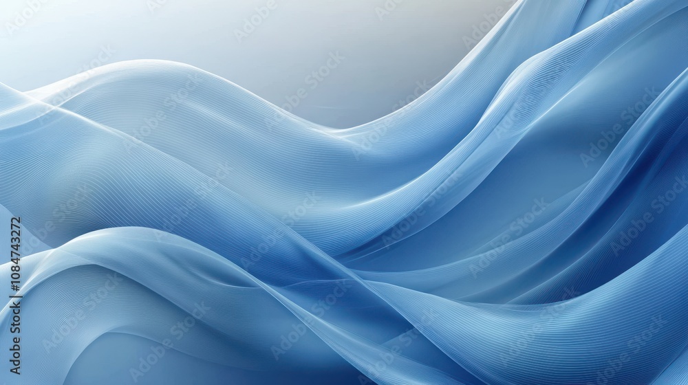 Fototapeta premium Abstract Background with Smooth Waves in Blue Tones blue backgrounds abstract.