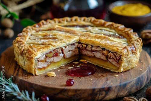 Delicious Homemade Game Pie with Flaky Crust photo