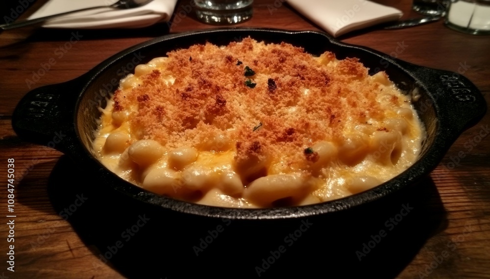 Scrumptious Mac and Cheese in Cast Iron Dish Scrumptious Mac and Cheese in Cast Iron Dish