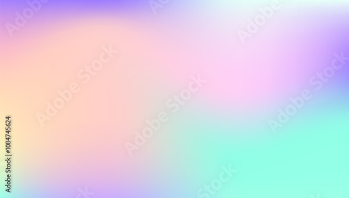 Holographic Background. Hologram Texture. Abstract Gradient. Blue Soft Texture. Blur Creative Illustration. Metal Banner. Girlie Flyer. Bright Foil. Purple Holographic Background