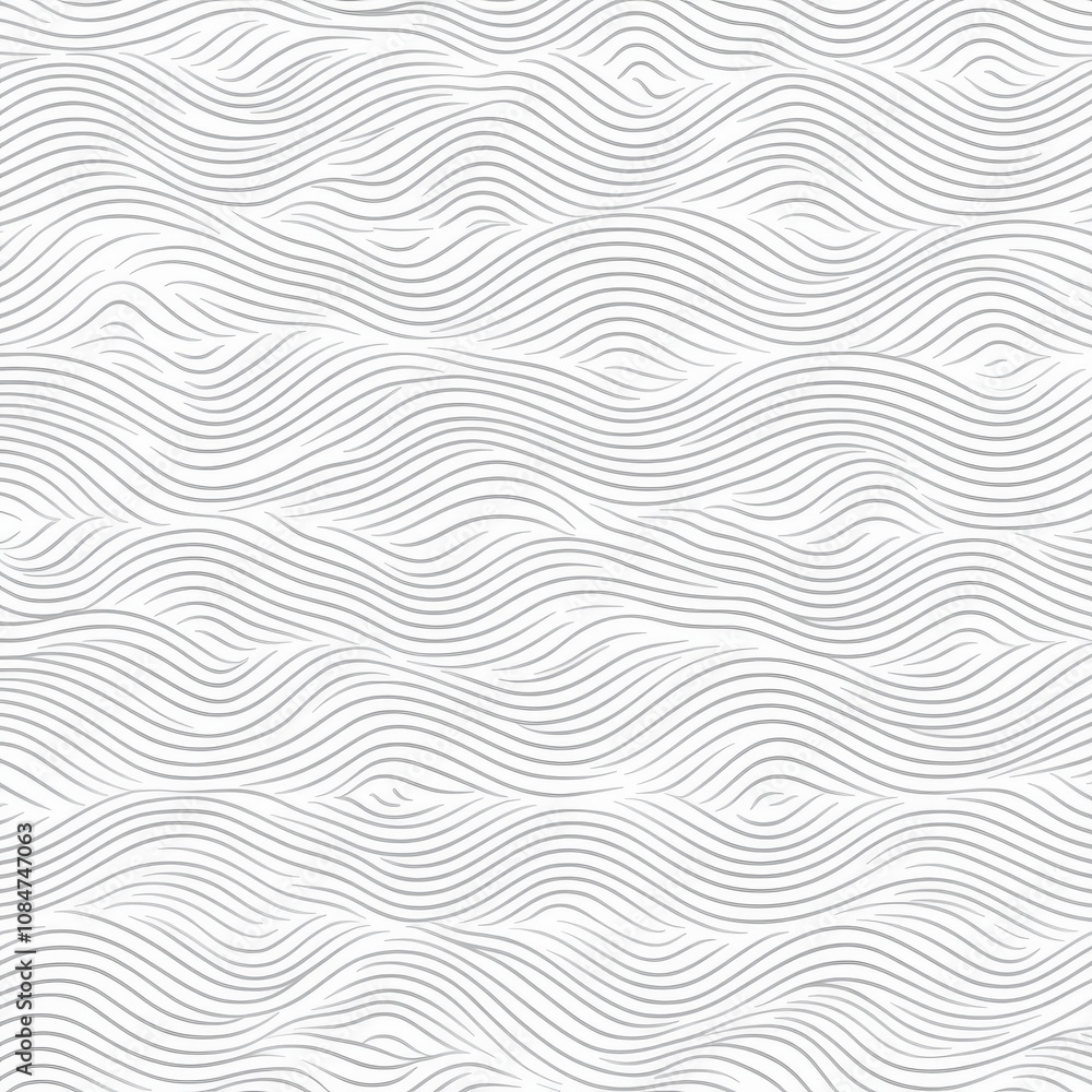 Elegant and minimalist seamless white wave texture pattern background with mono color design concept Elegant and minimalist seamless white wave texture pattern background with mono color design concept