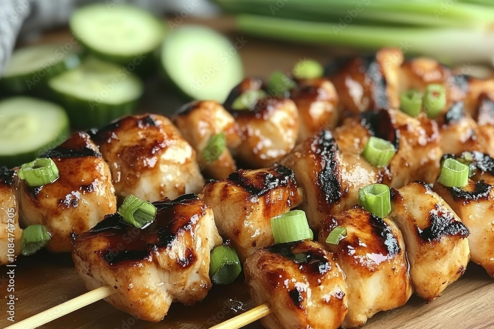 Delicious Grilled Chicken Skewers with a Sweet Glaze Delicious Grilled Chicken Skewers with a Sweet Glaze