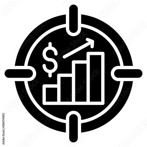 Sales Target  Icon Element For Design