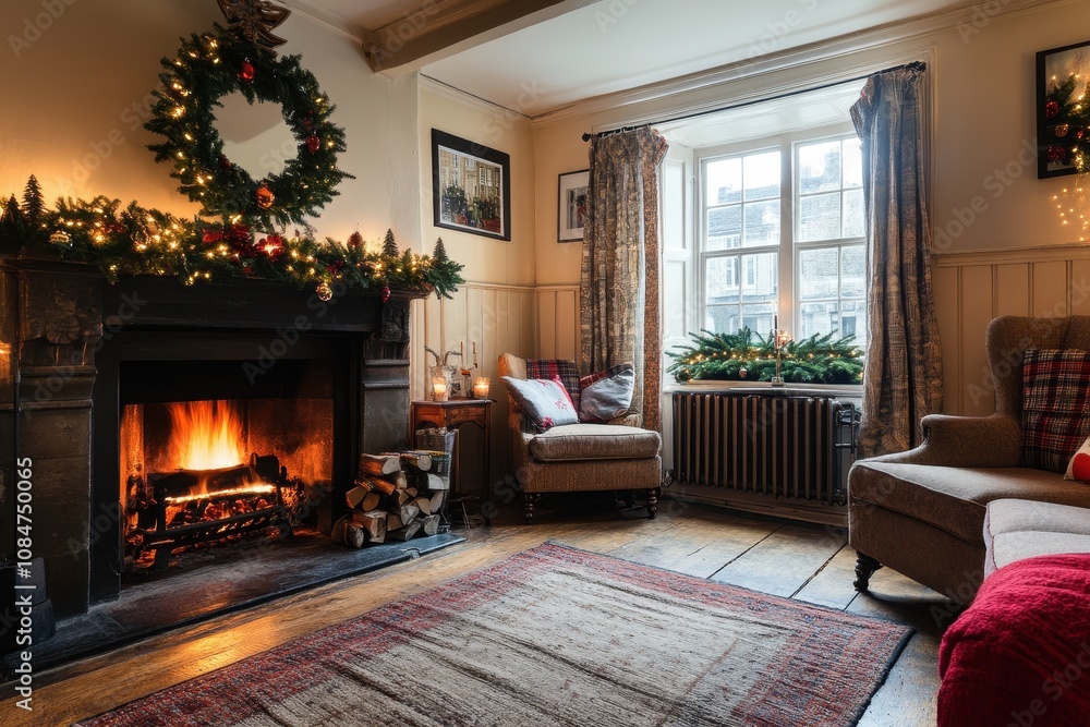 christmas room and fireplace christmas room and fireplace