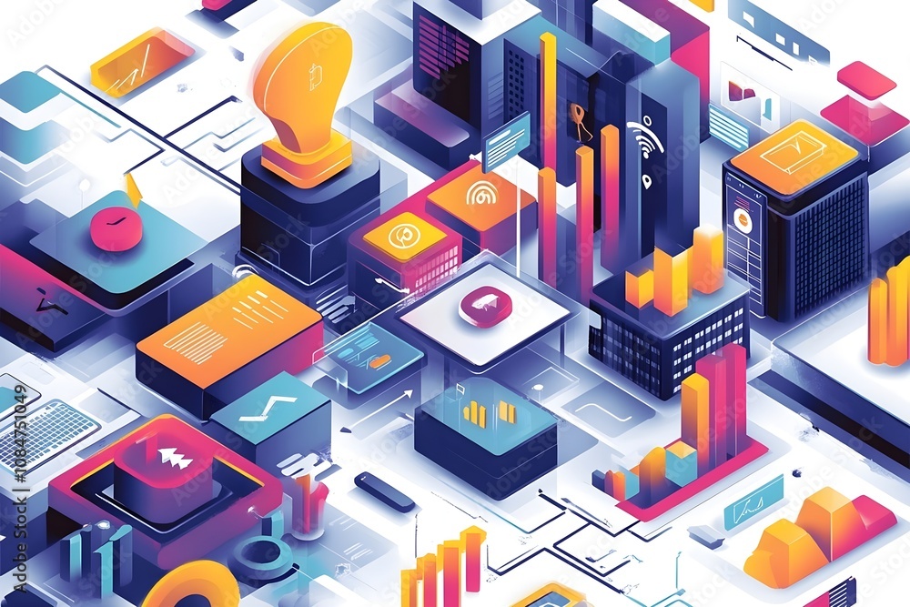 Fototapeta premium Business Marketing illustrations. Mega set. Collection of scenes with men and women taking part in business activities. Trendy vector style Startup online shopping company milestones infographics.