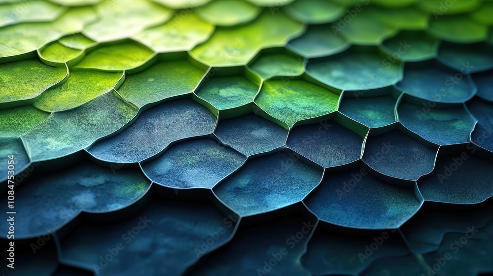 Abstract background with green and blue gradient hexagonal patterns Abstract background with green and blue gradient hexagonal patterns
