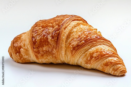 croissant on white background