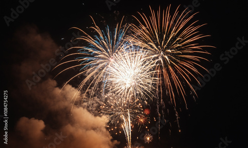 Colorful New Year's Eve fir...