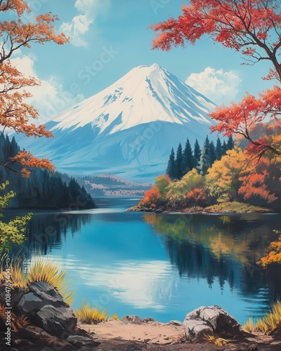 Fuji landscape mountain outdoors.
