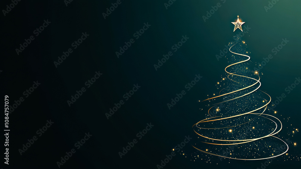A Christmas tree with a star on top A Christmas tree with a star on top