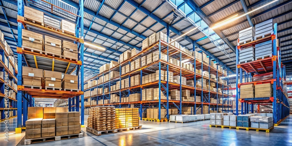 Inside Warehouse Logistics: A Comprehensive View of Parcel Storage and Wholesale Operations in a Modern Warehouse Environment Inside Warehouse Logistics: A Comprehensive View of Parcel Storage and Wholesale Operations in a Modern Warehouse Environment