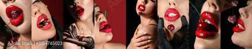 Collage of sexy young woman...