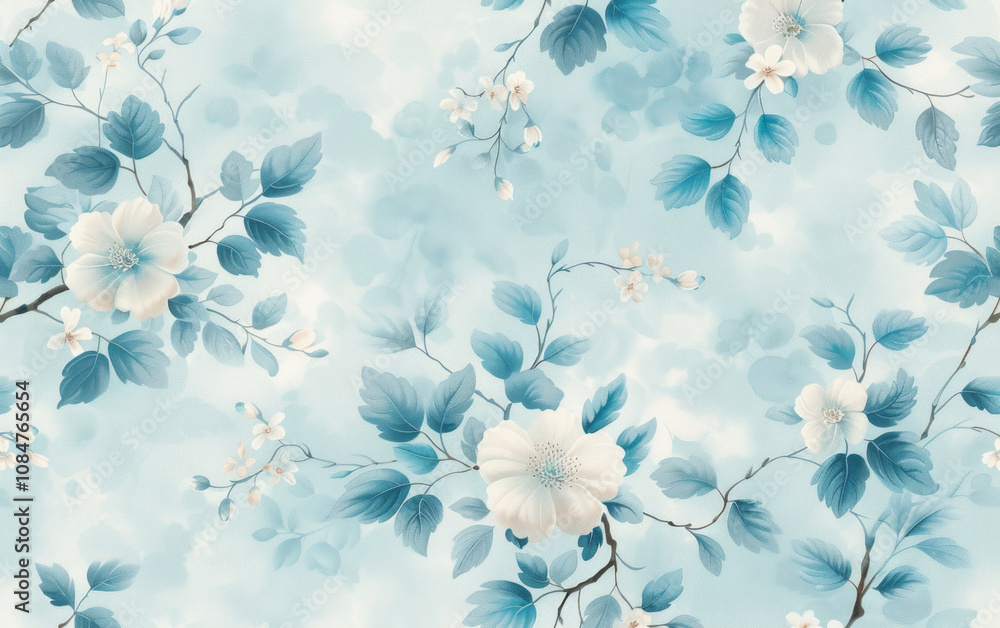 Fototapeta premium Vintage floral texture art background