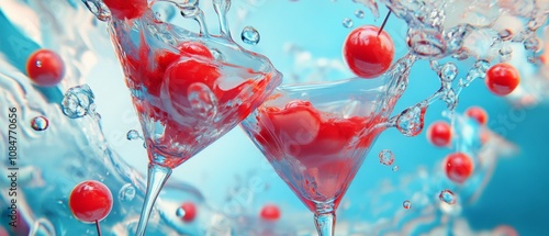 Fototapeta Naklejka Na Ścianę i Meble -  Fusion of food and technology in artistic plating imaginative culinary design with futuristic elements vibrant colors molecular gastronomy