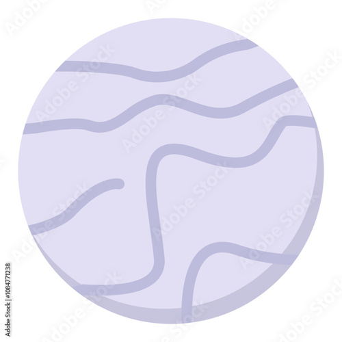 pluto icon flat style