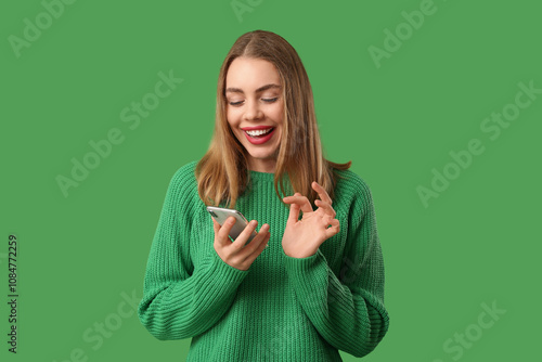 Young beautiful woman with ...