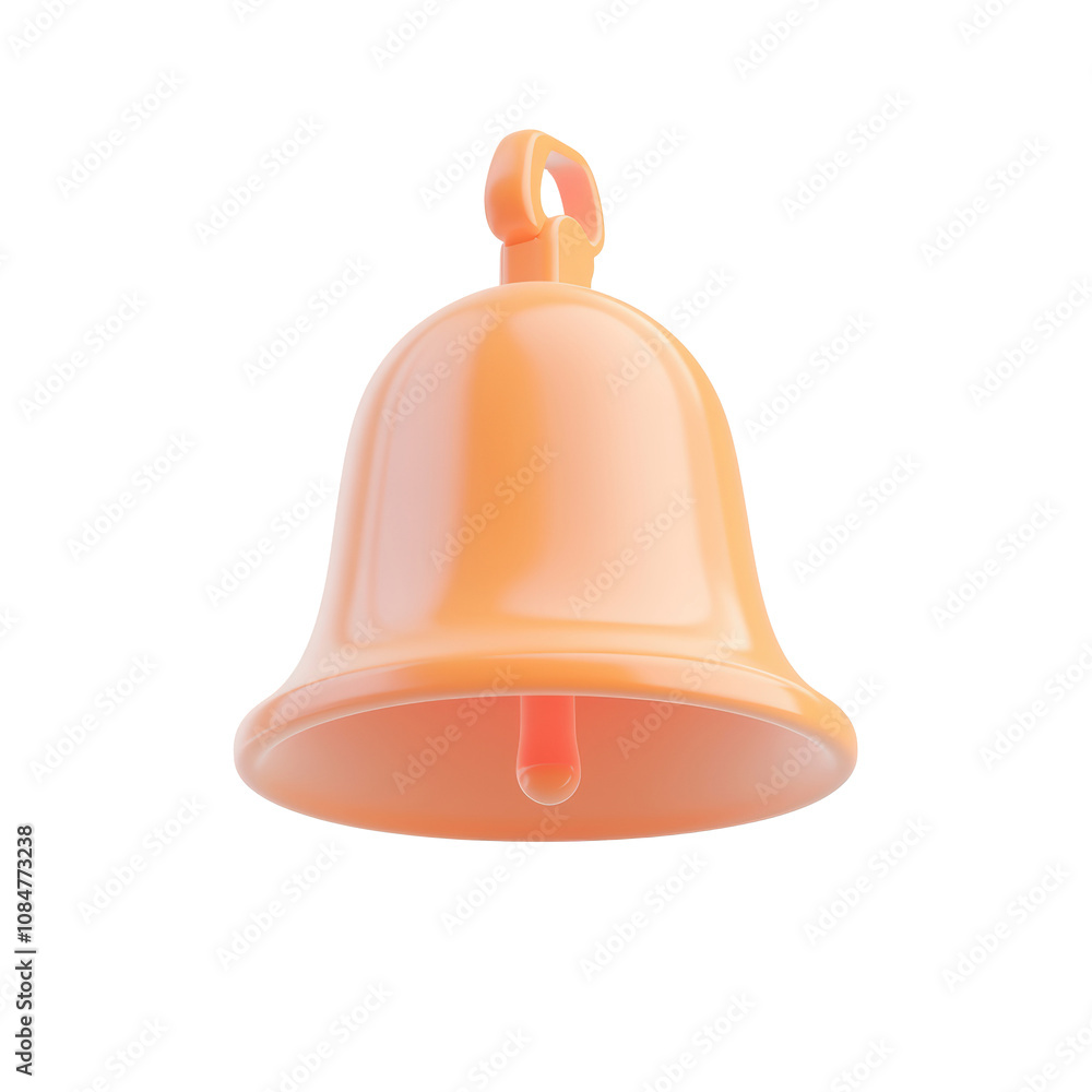 alarm bell 3d icon cartoon style floating on transparency background PNG alarm bell 3d icon cartoon style floating on transparency background PNG