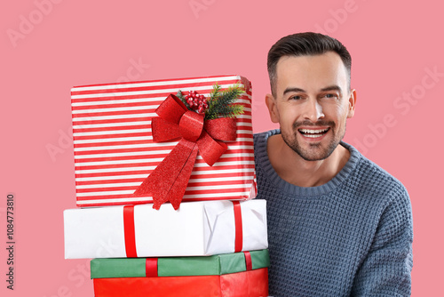 Handsome man with Christmas...