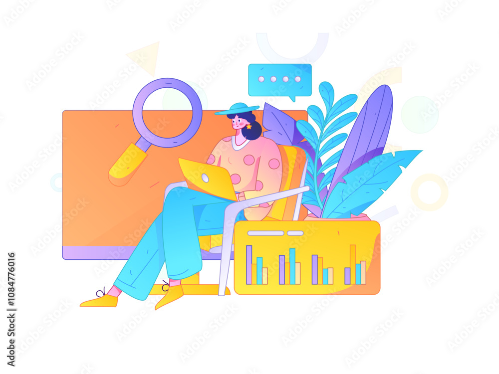 Flat vector illustration of business people operating work scene
Flat vector illustration of business people operating work scene