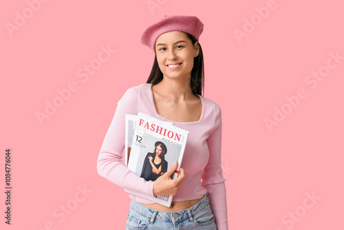 Beautiful young woman in st...