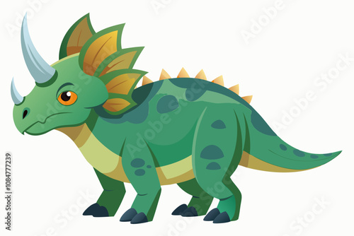  Beautiful dinosaur on vector art illustration