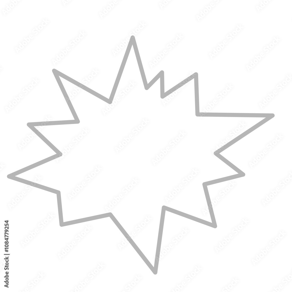Gray Explosion icon set in thin line style Gray Explosion icon set in thin line style