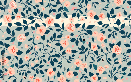 Vintage floral texture art background