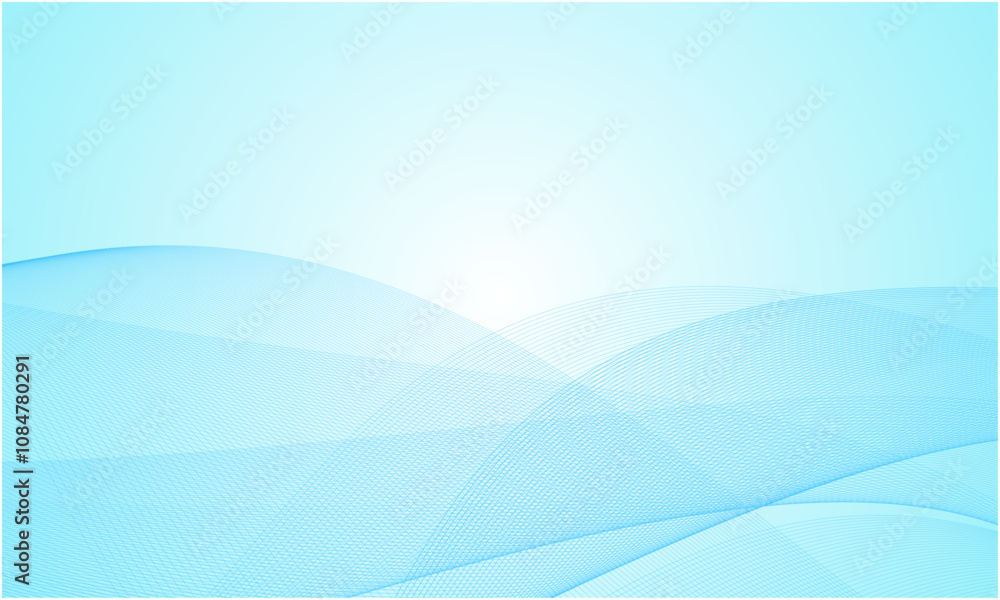 抽象的な波の背景イメージ 素材 ウェーブ 水色 02