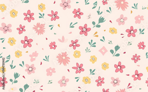 Vintage floral texture art background