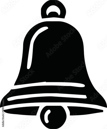 vector image of a church bell, christmas bells, church bell - school bell icon