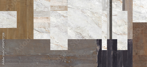 Creative patchwork pattern stone ceramic wallpaper design. Patchwork.