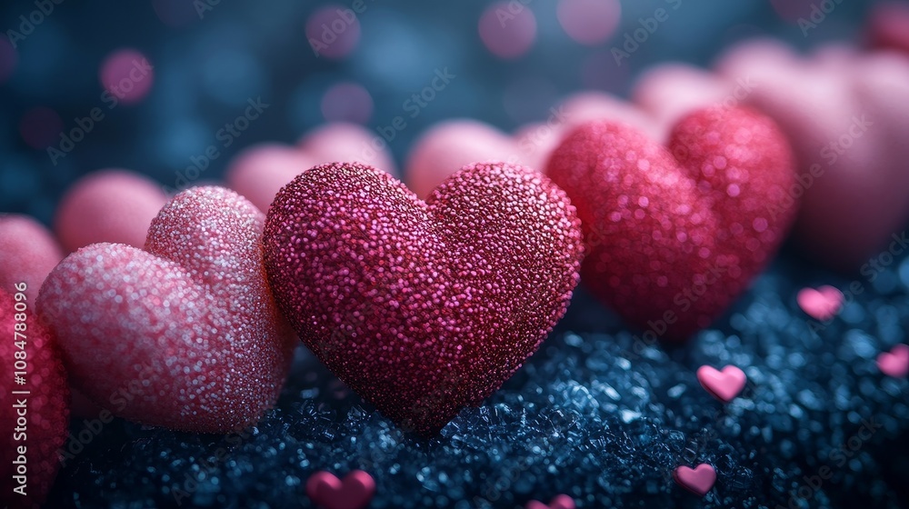 Valentine's Day banner with pink and red heart-shaped patterns, romantic love theme, suitable for celebrating love, relationships, and the joy of Valentine's Day. Very suitable for holiday decoration. Valentine's Day banner with pink and red heart-shaped patterns, romantic love theme, suitable for celebrating love, relationships, and the joy of Valentine's Day. Very suitable for holiday decoration.