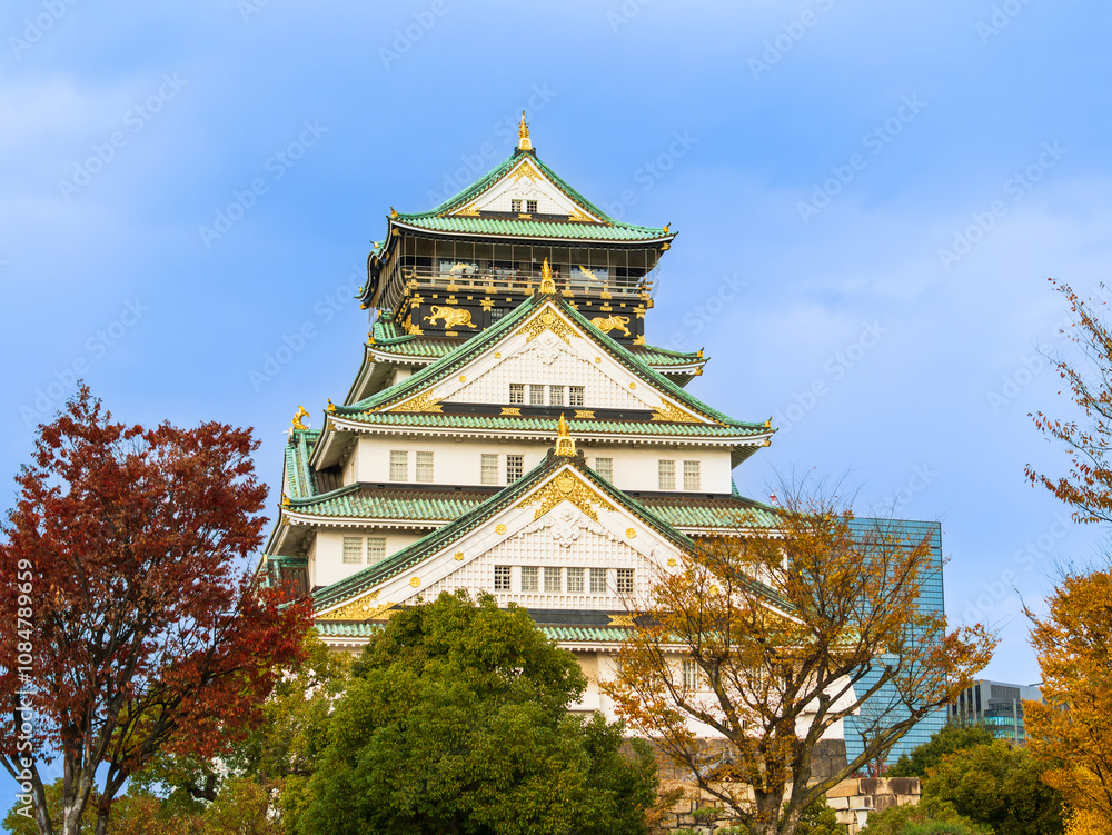 秋の大阪城 天守閣
