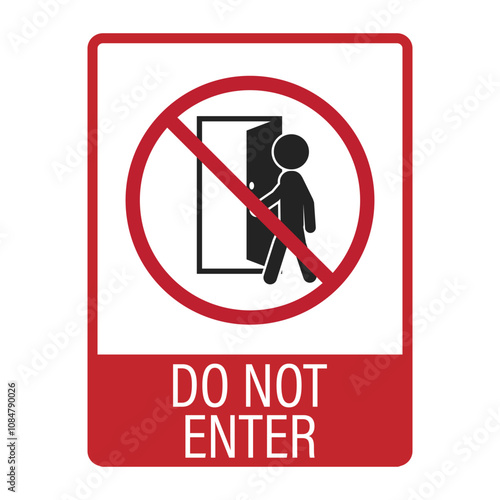 Isolated sign of do not enter sign, no trespassing, authorized personnel only, prohibit people from passing sign photo