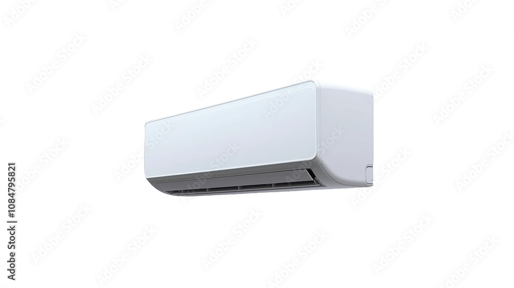 Modern Wall-Mounted Air Conditioner Unit isolated on transparent background Modern Wall-Mounted Air Conditioner Unit isolated on transparent background
